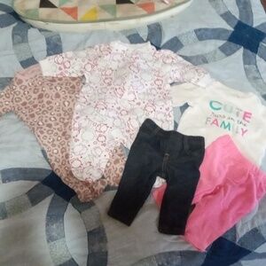 Lot of newborn girls clothes